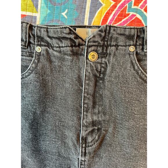 We The Free By: Free People Soft Black Denim Mini Jean Skirt Size: 30 - Picture 4 of 5